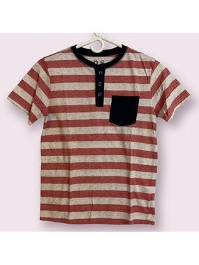 P.S. by Aeropostale Boys Short Sleeve Quarter Button Tee Shirt